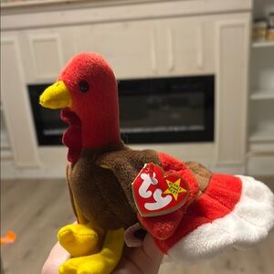 Ty Red and Brown Plush Bird Toy